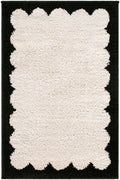 Dawa Cream Border Machine Woven Polyester Washable Area Rug