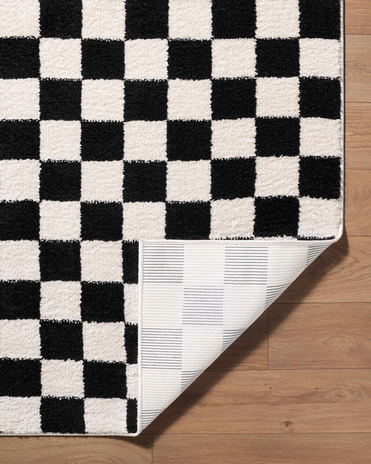 Naye Cream Color Block Machine Woven Polyester Washable Area Rug