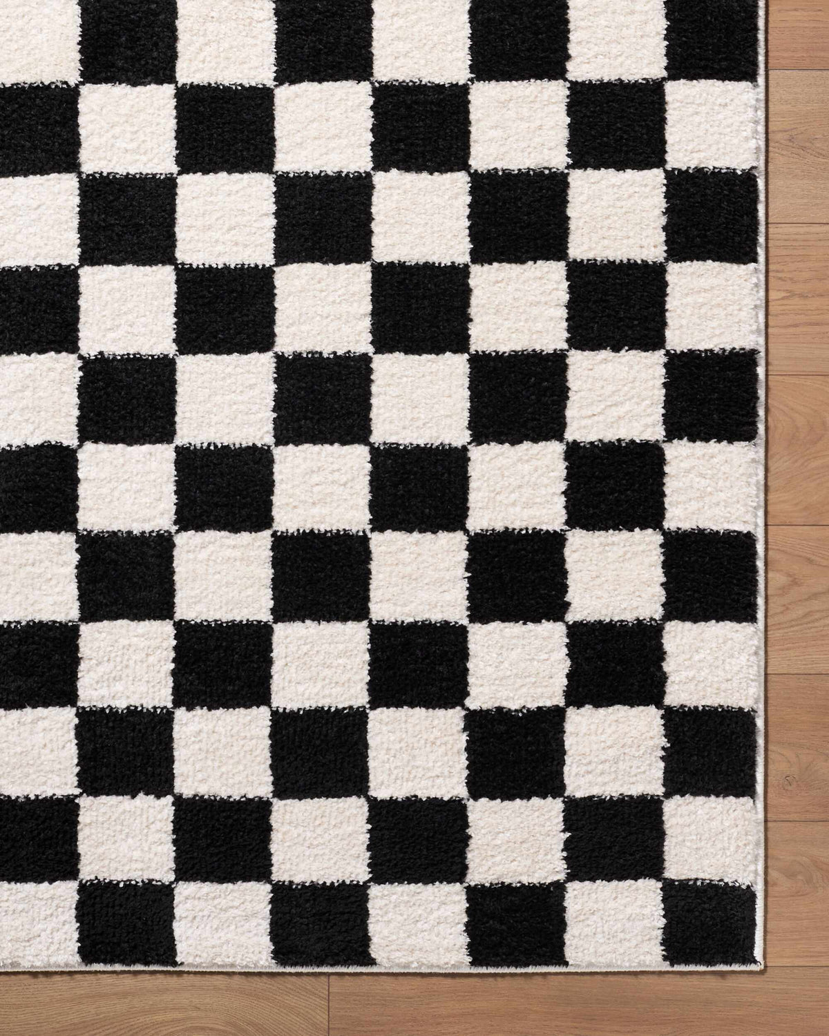 Naye Cream Color Block Machine Woven Polyester Washable Area Rug