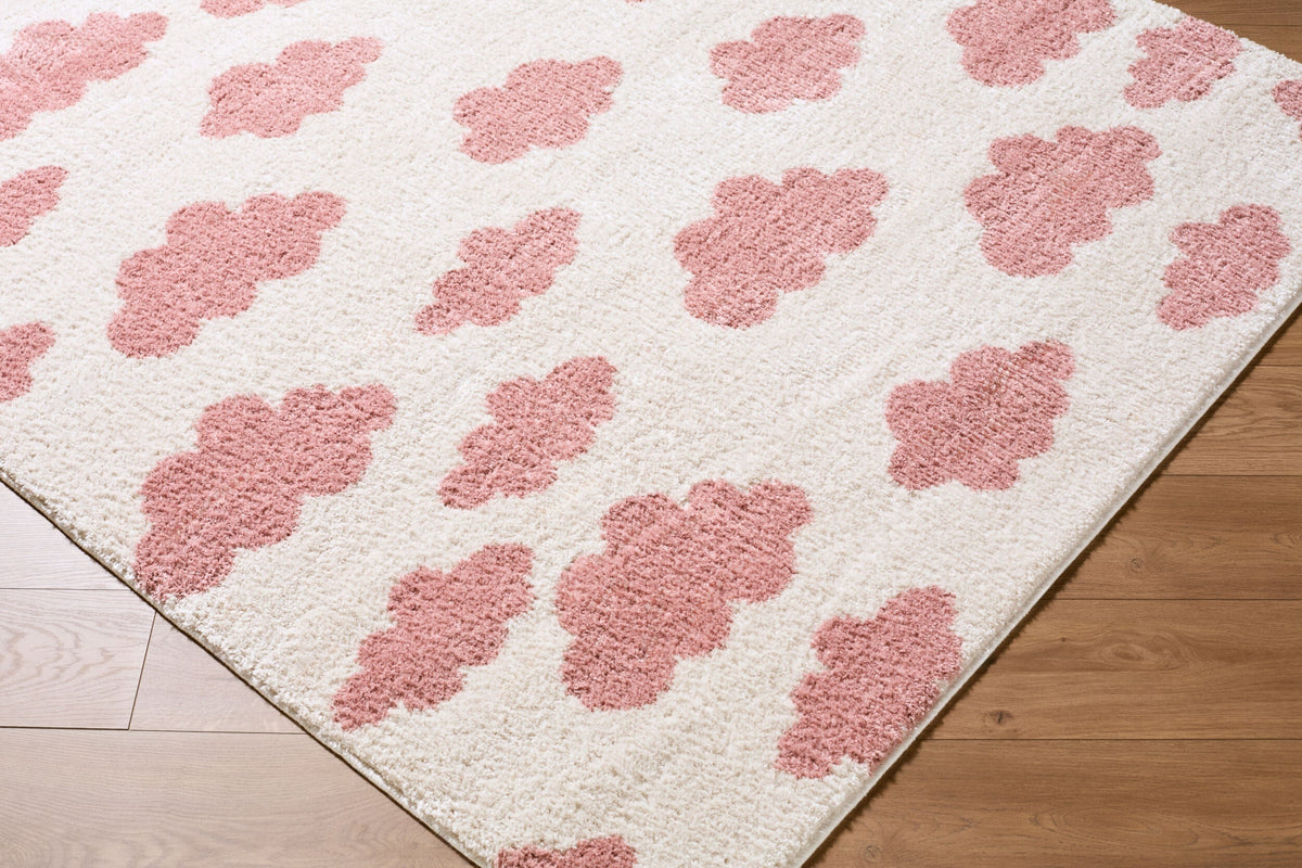 Gonu Ivory Abstract Machine Woven Polyester Washable Area Rug