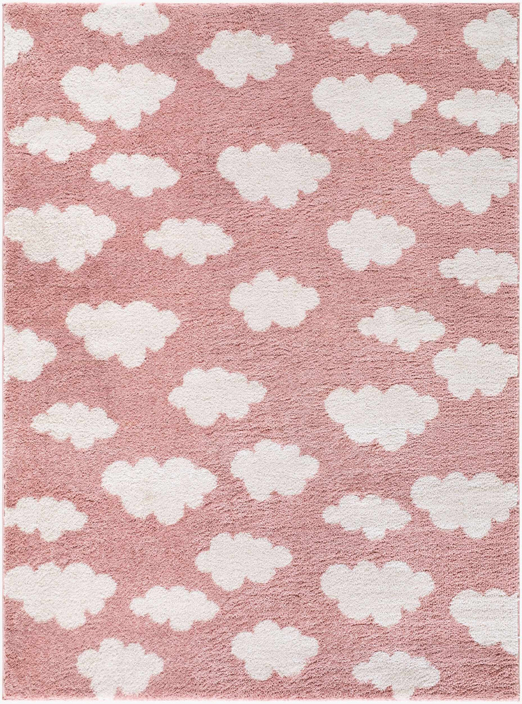 Dawo Pink Abstract Machine Woven Polyester Washable Area Rug