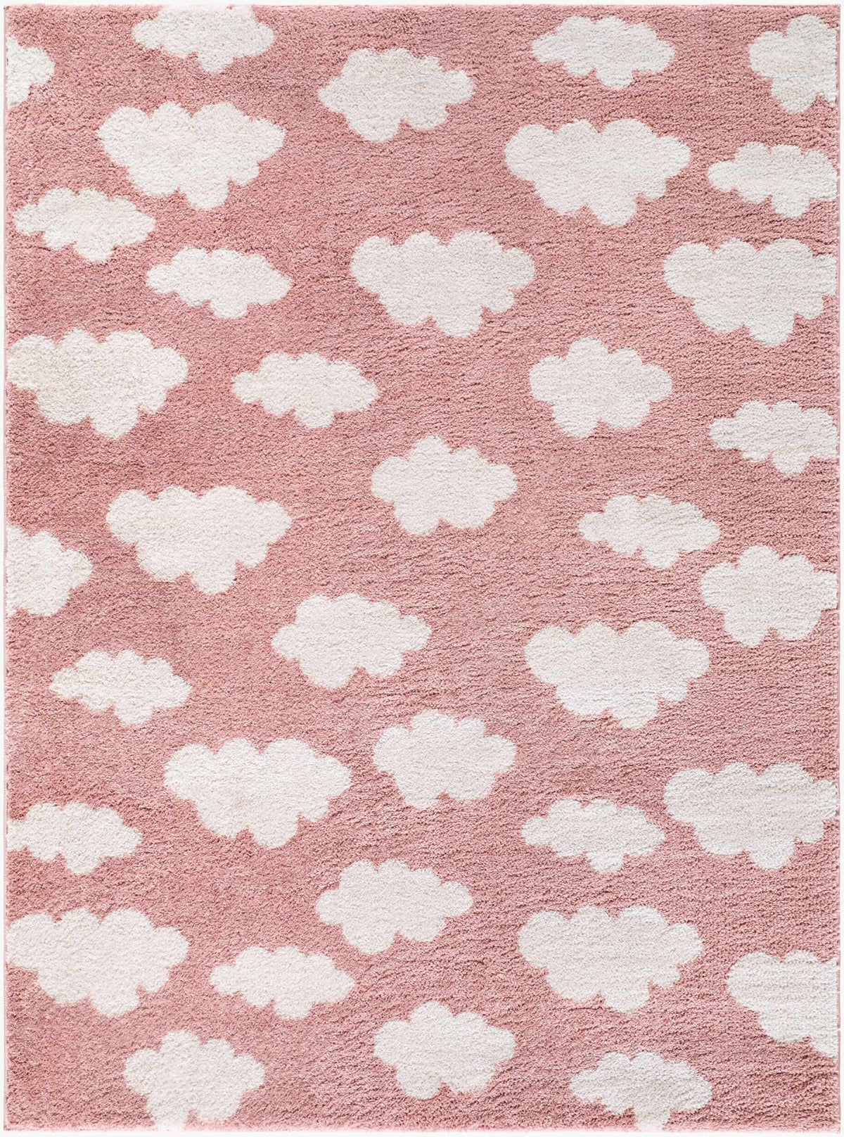 Dawo Pink Abstract Machine Woven Polyester Washable Area Rug