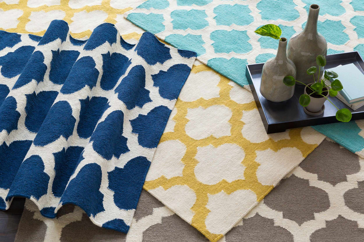 Centenary Navy Wool Area Rug - Clearance