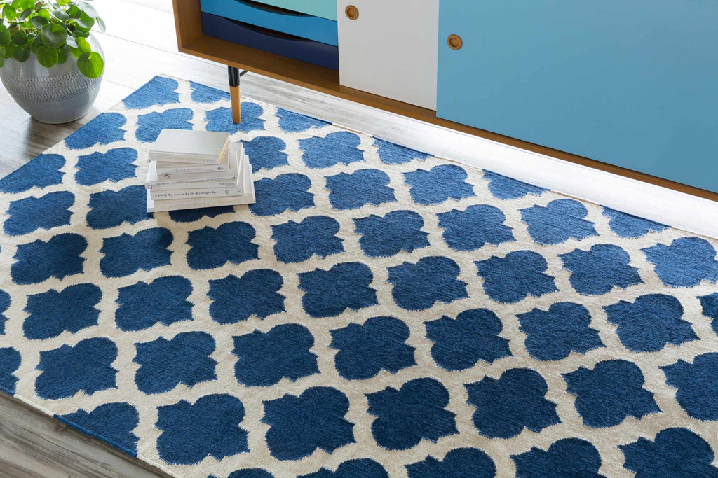 Centenary Navy Wool Area Rug - Clearance