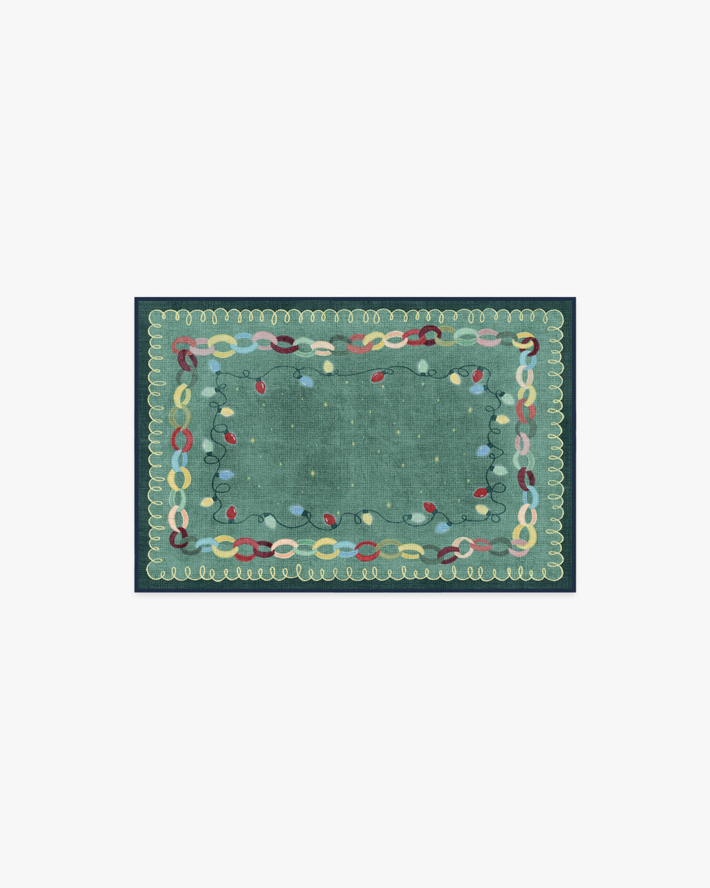 Garland Glow Green Flatwoven Rug