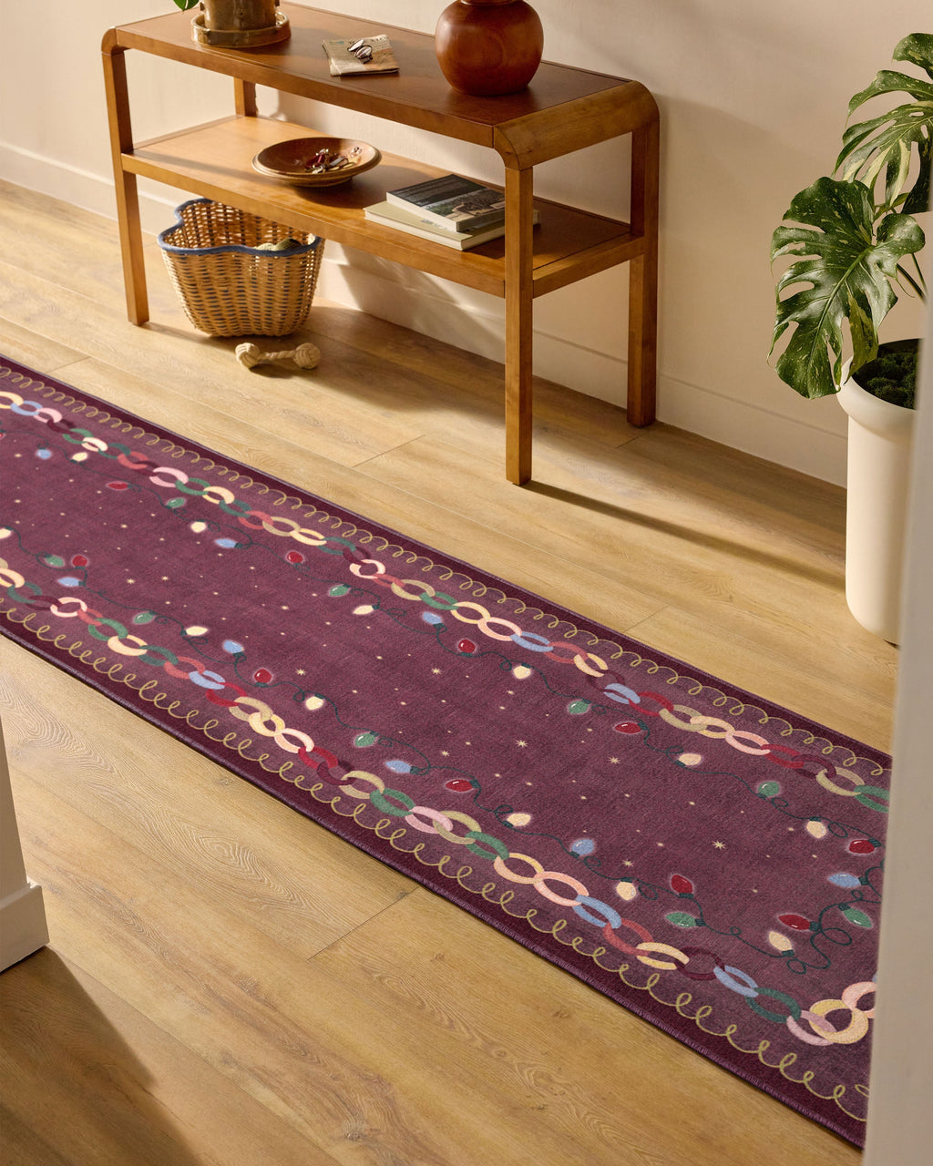Garland Glow Red Flatwoven Rug