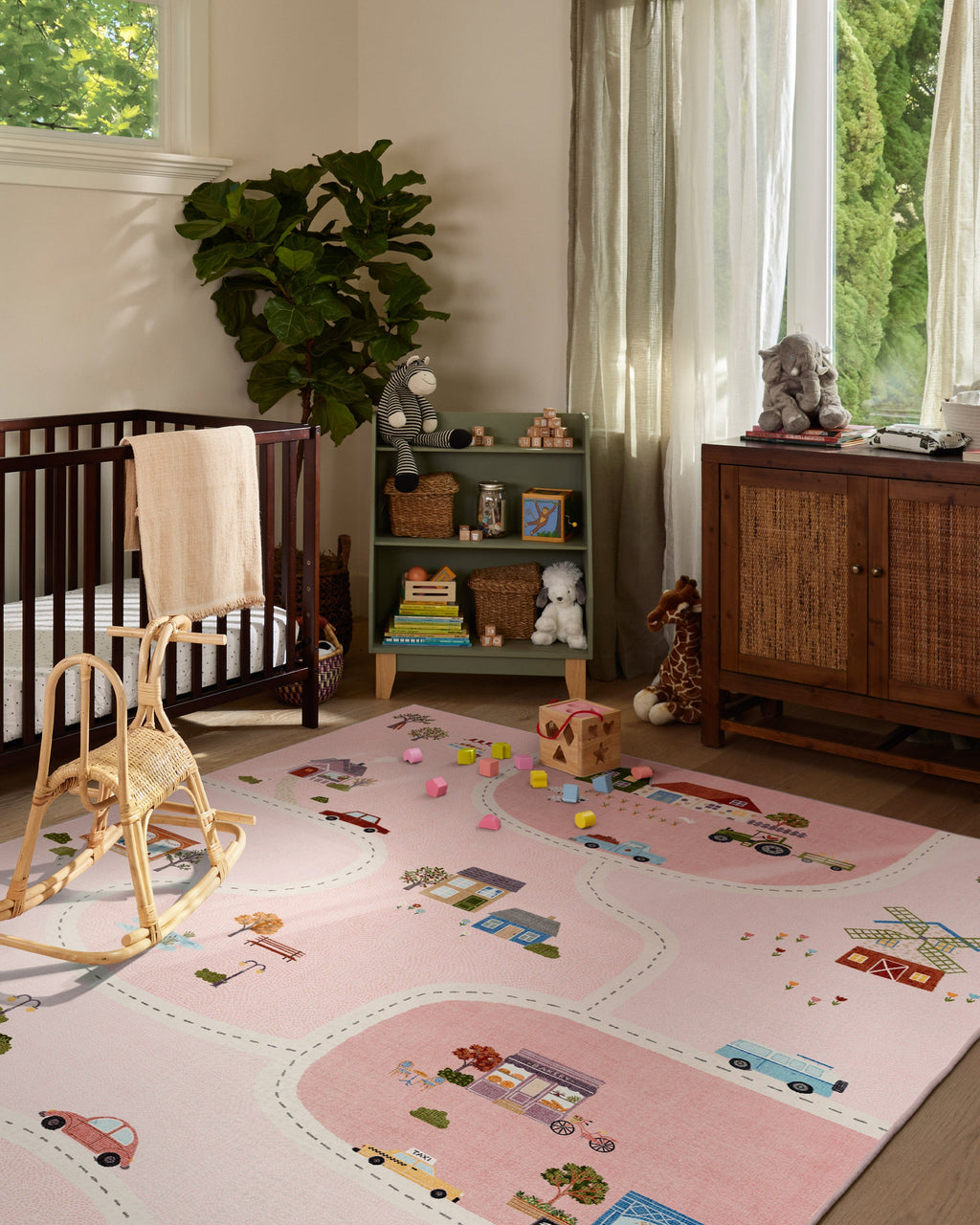About Town Pink Flatwoven Rug