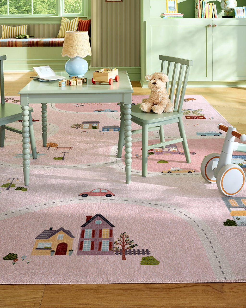 About Town Pink Flatwoven Rug
