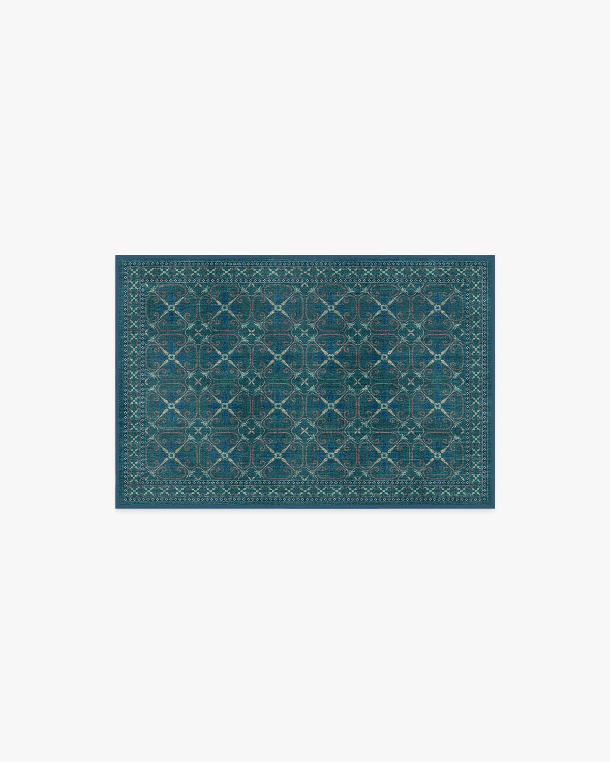 Girona Teal Flatwoven Rug