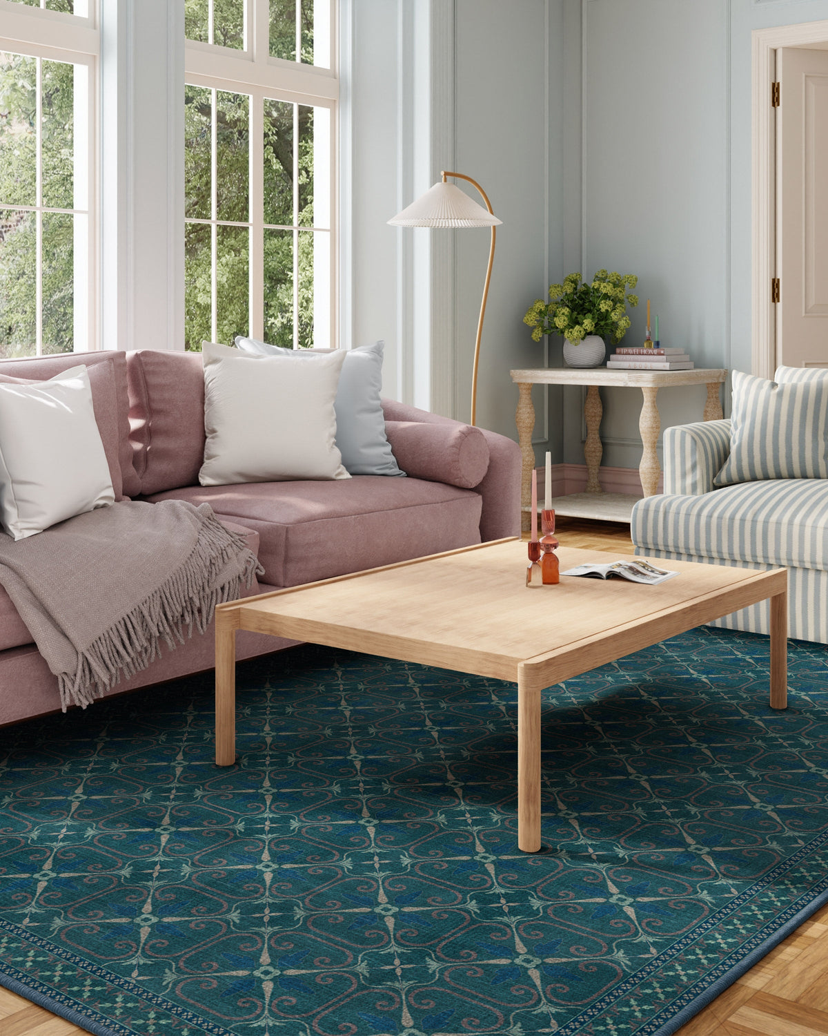 Girona Teal Rug