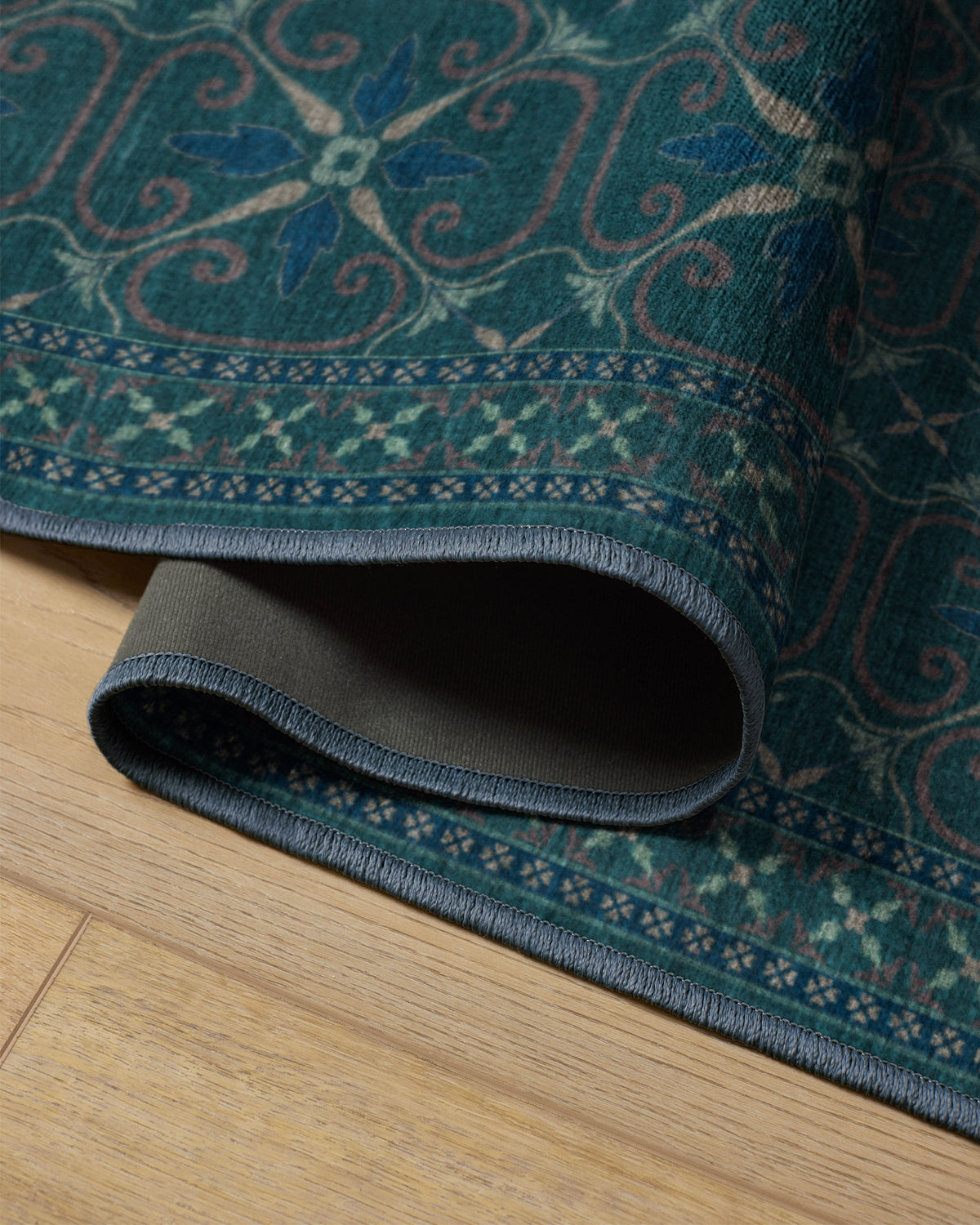 Girona Teal Flatwoven Rug