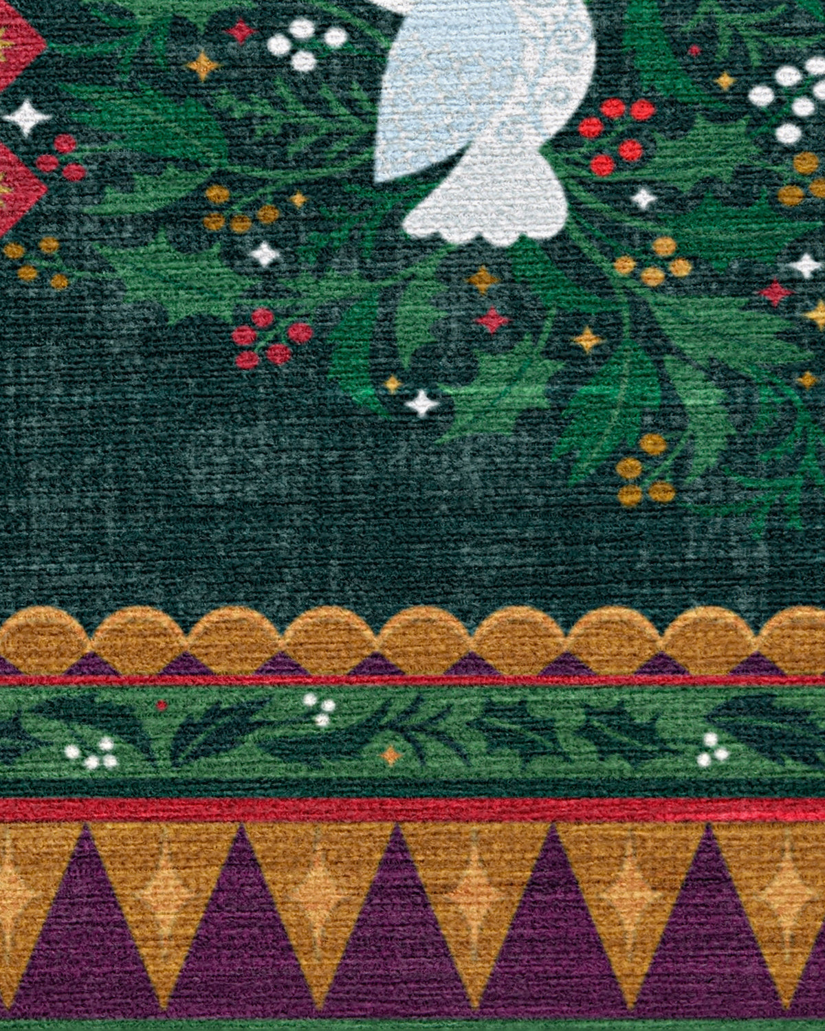 Giving Tree Green & Gold Flatwoven Rug