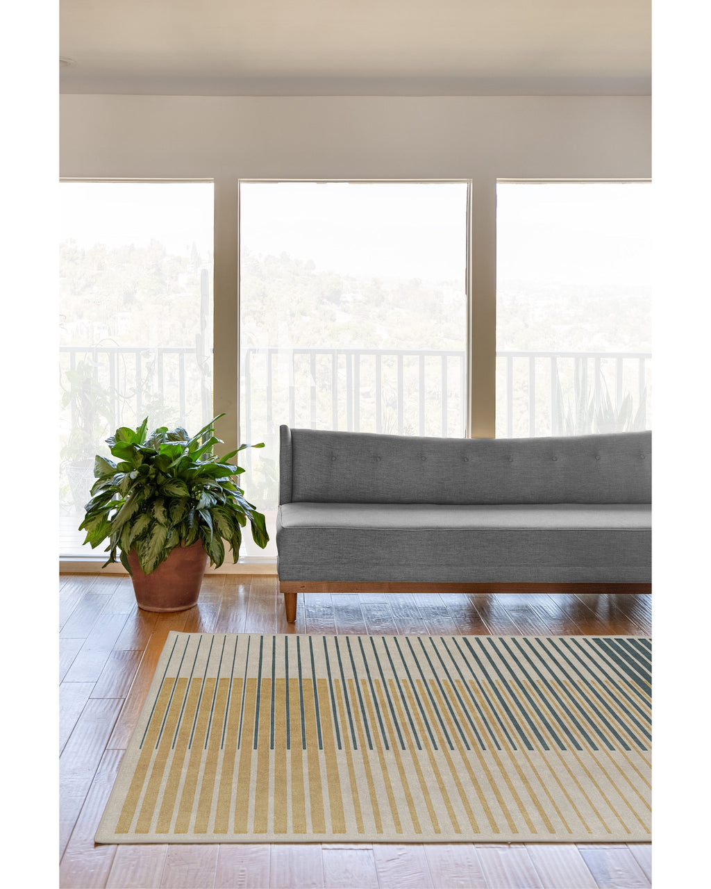 Gradasi Teal Quartz Flatwoven Rug