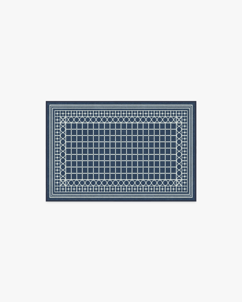 Palm Beach Navy Flatwoven Rug by Gray Malin