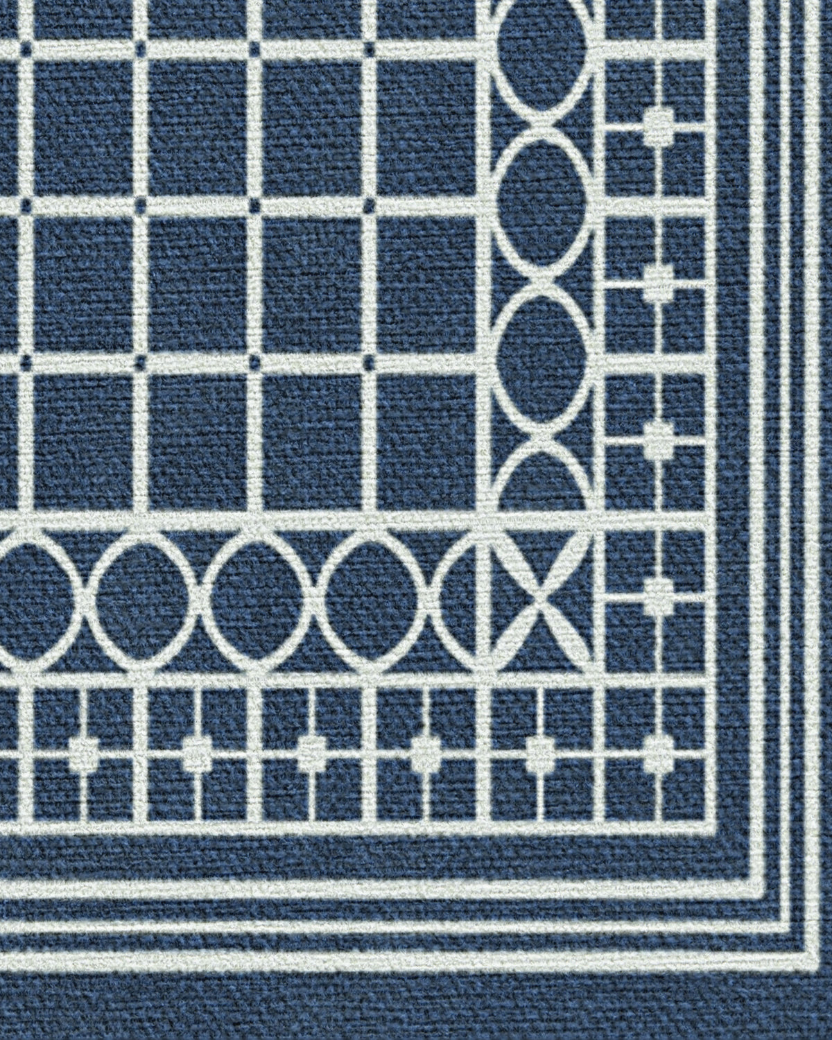 Palm Beach Navy Flatwoven Rug by Gray Malin