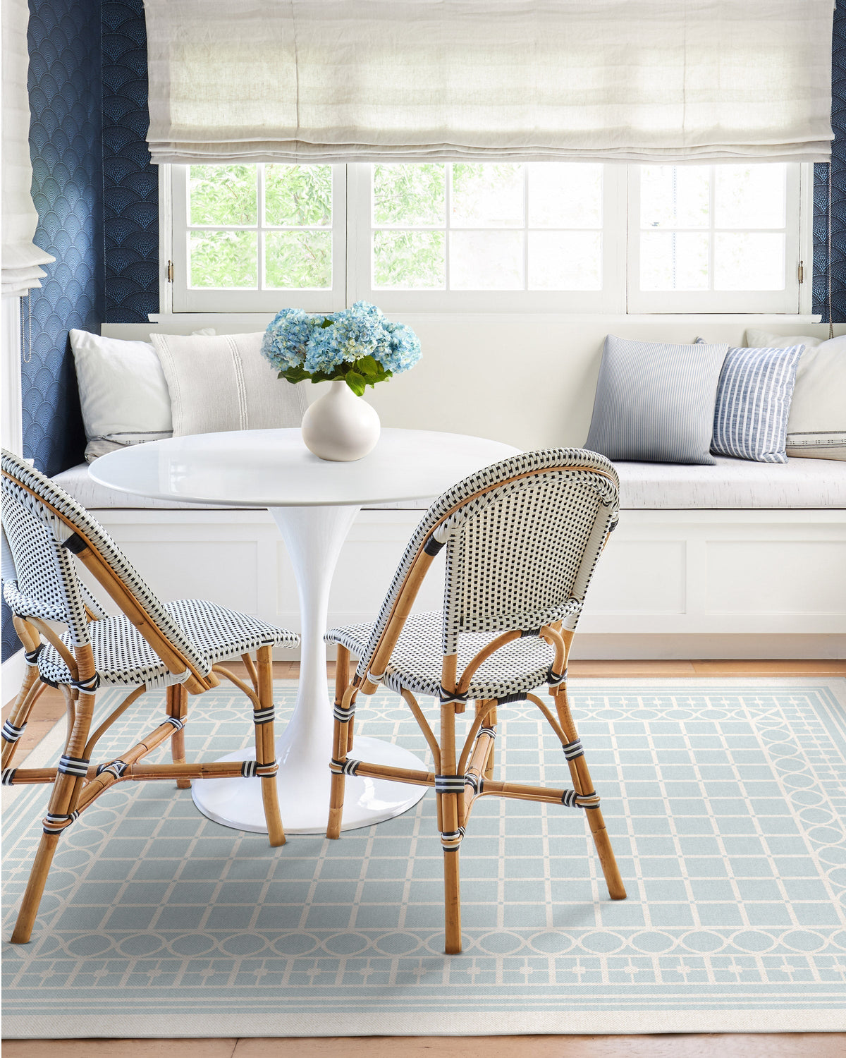 Palm Beach Powder Blue Rug by Gray Malin