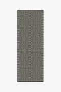 Halo Diamond Black Outdoor Rug
