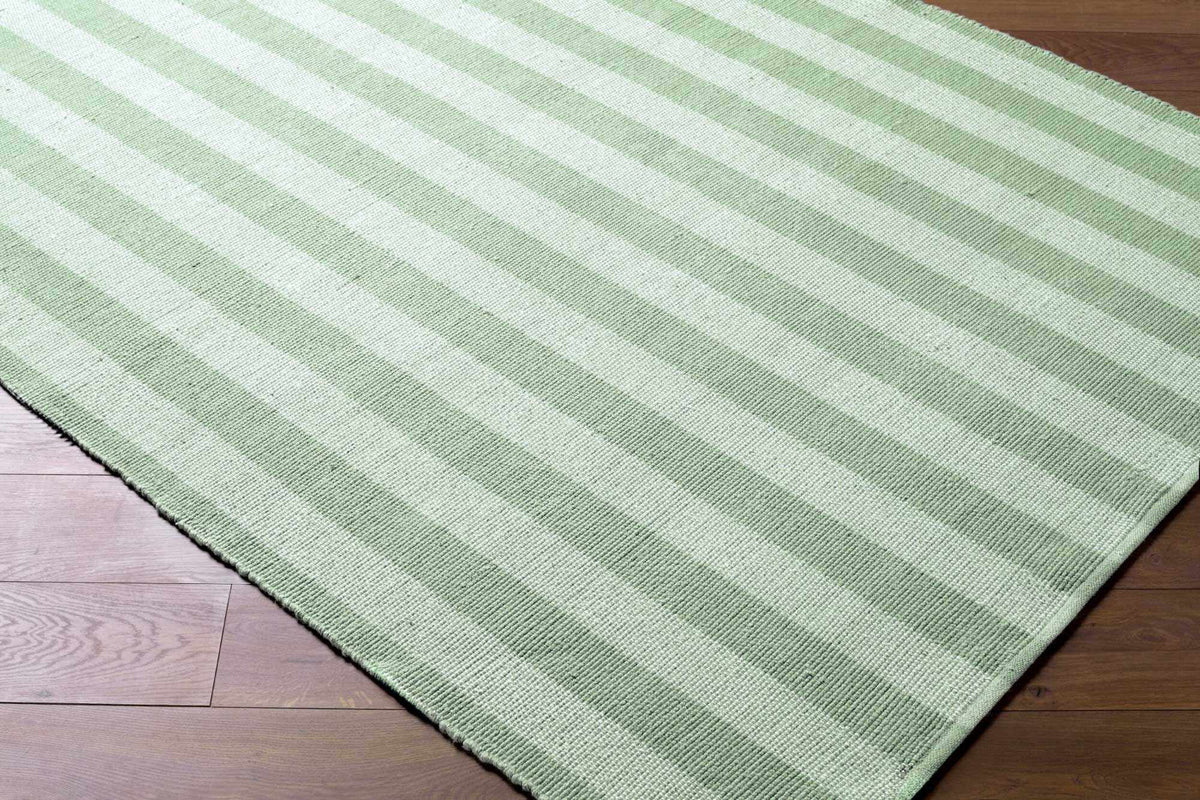 Carpeneto Green Striped Outdoor Area Rug