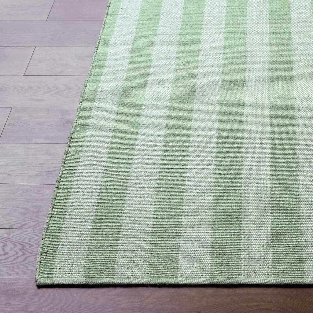 Carpeneto Green Striped Outdoor Area Rug