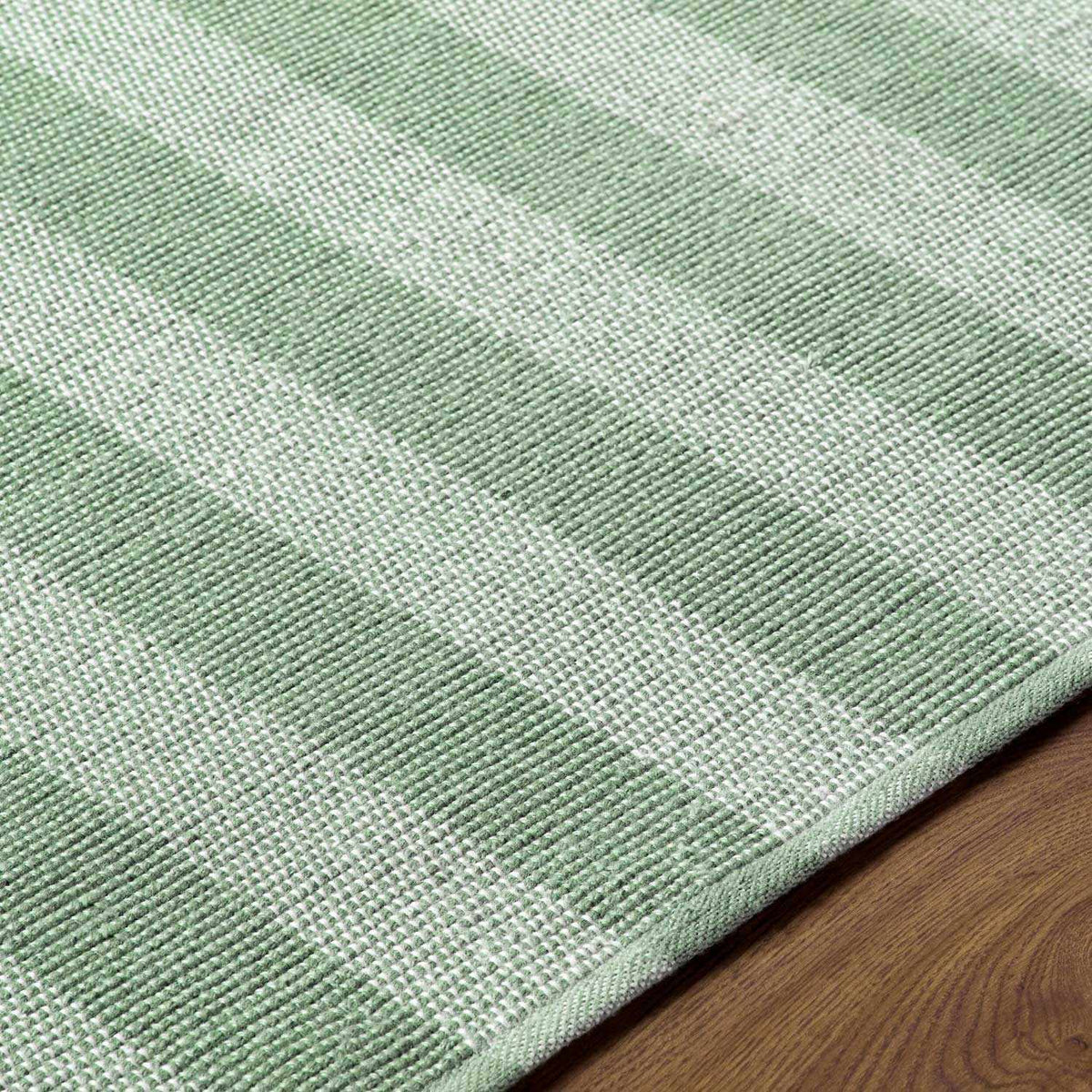 Carpeneto Green Striped Outdoor Area Rug
