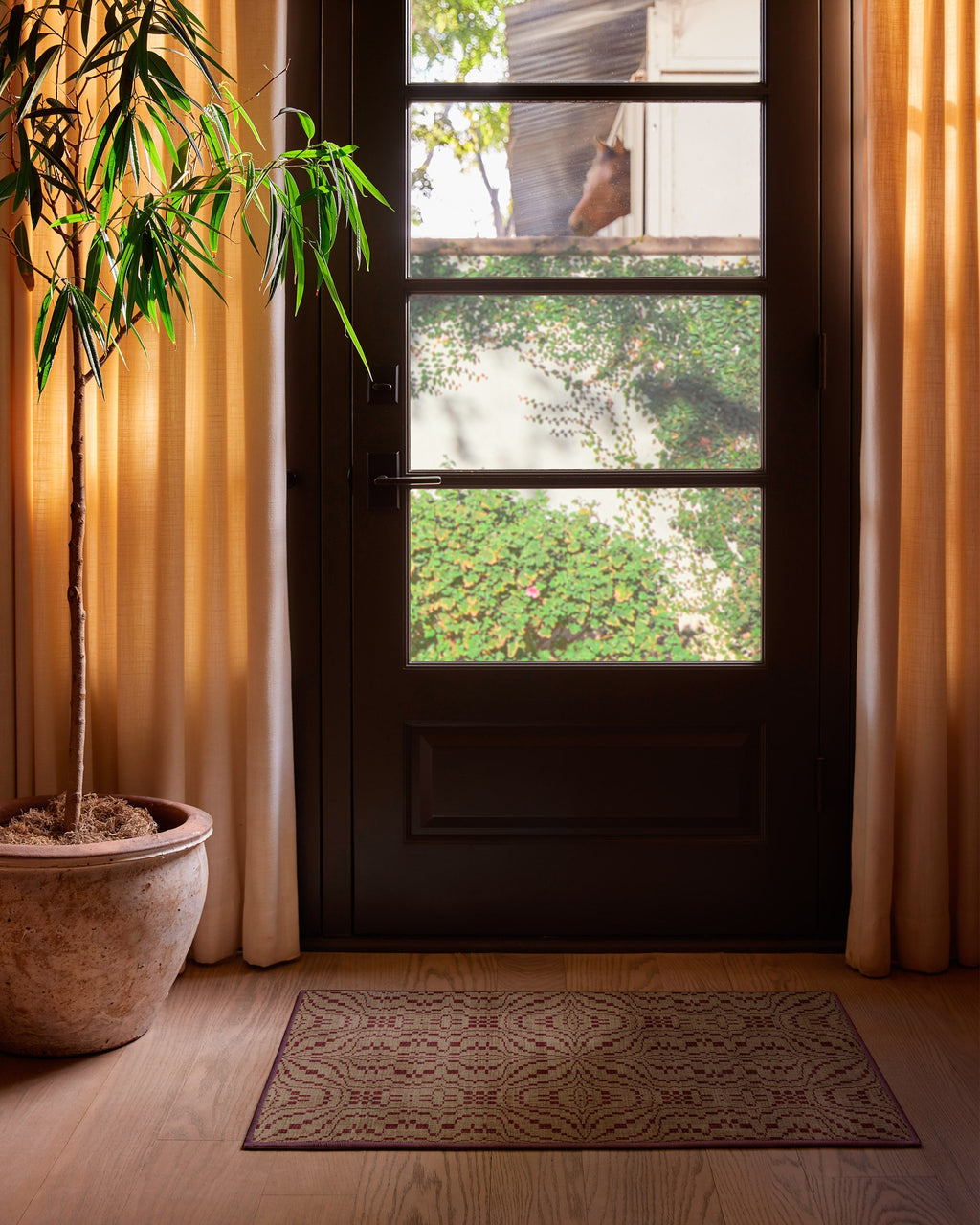 Hearthstone Natural & Amber Rug