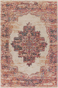 Heaton Red Medallion Area Rug - Clearance
