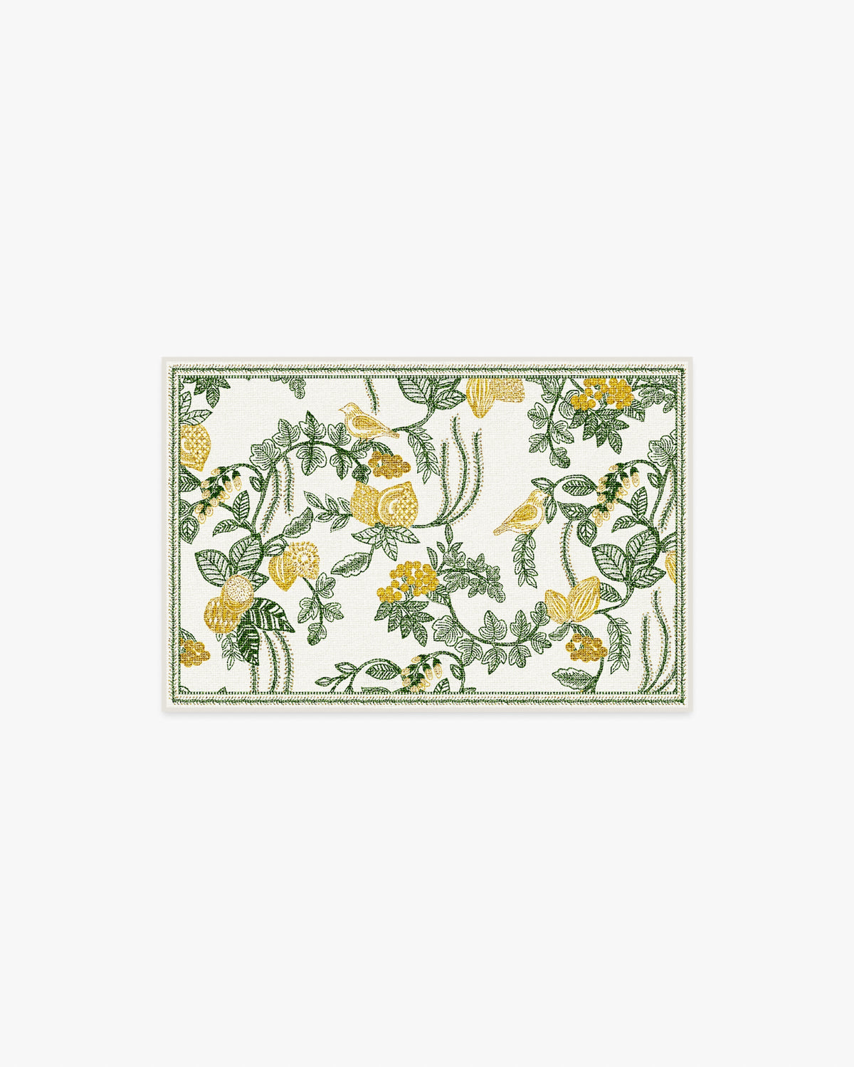 Heidi Green & Lemon Flatwoven Rug