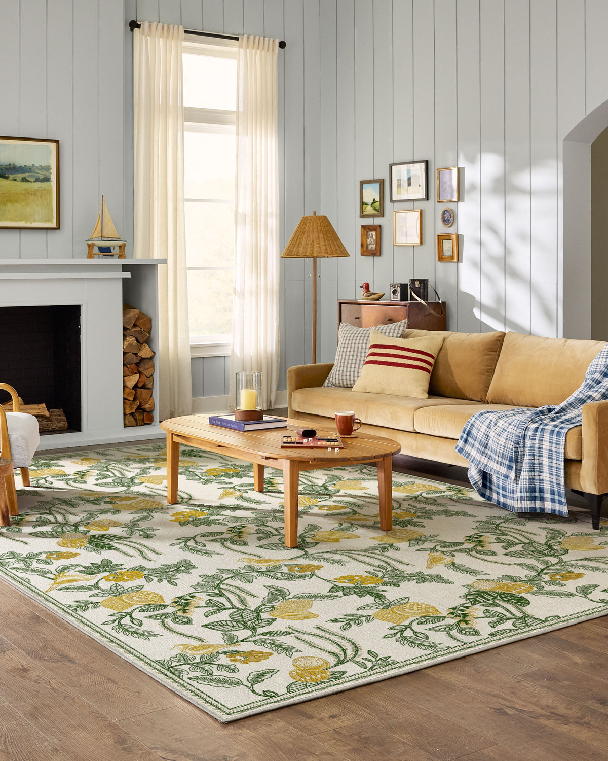 Heidi Green & Lemon Flatwoven Rug