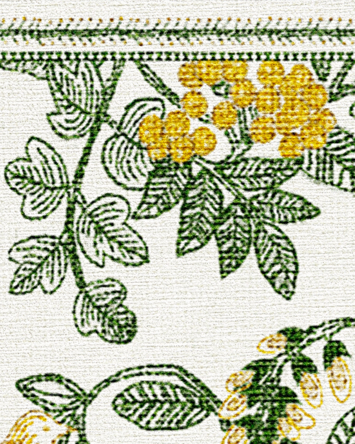 Heidi Green & Lemon Flatwoven Rug