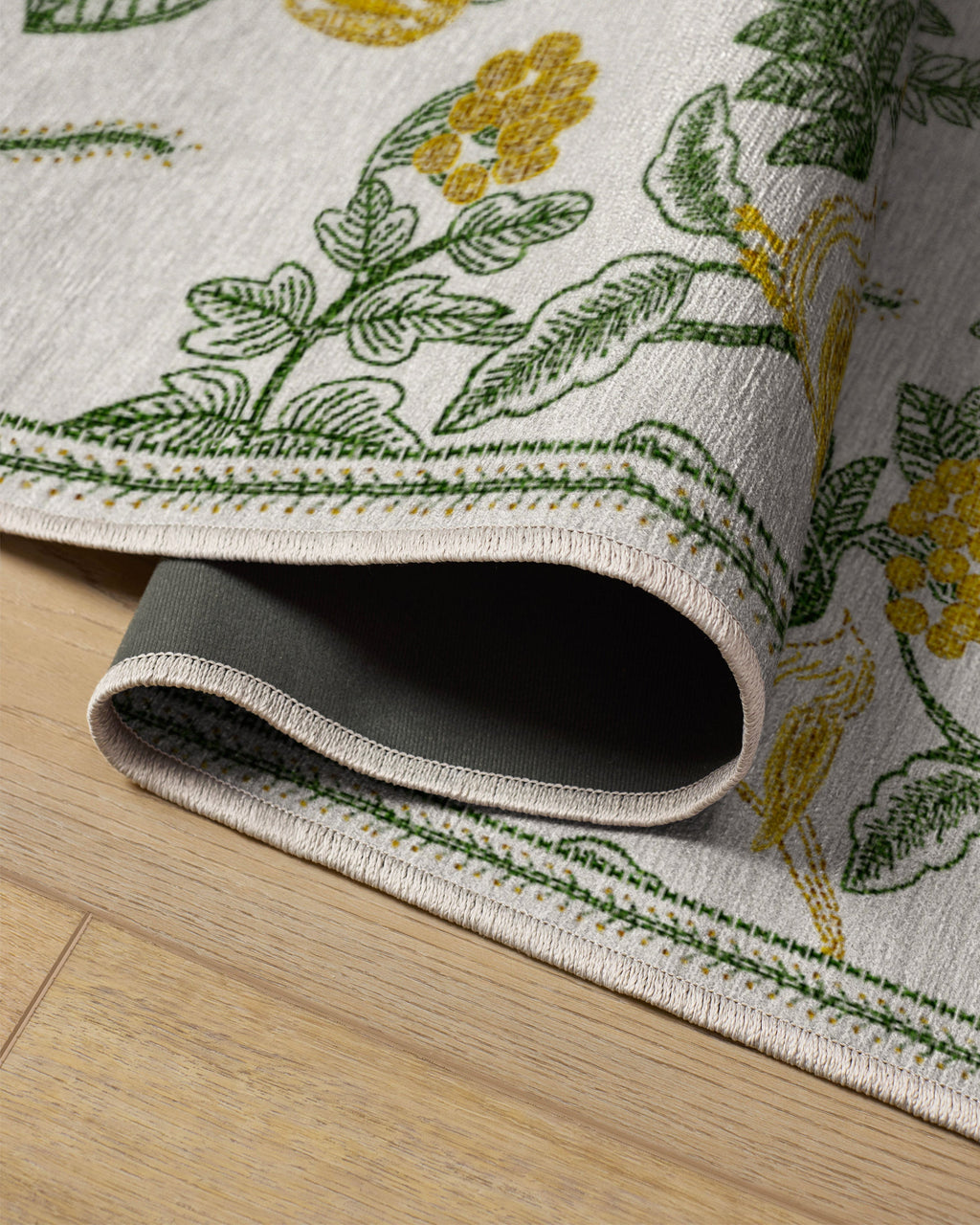Heidi Green & Lemon Flatwoven Rug