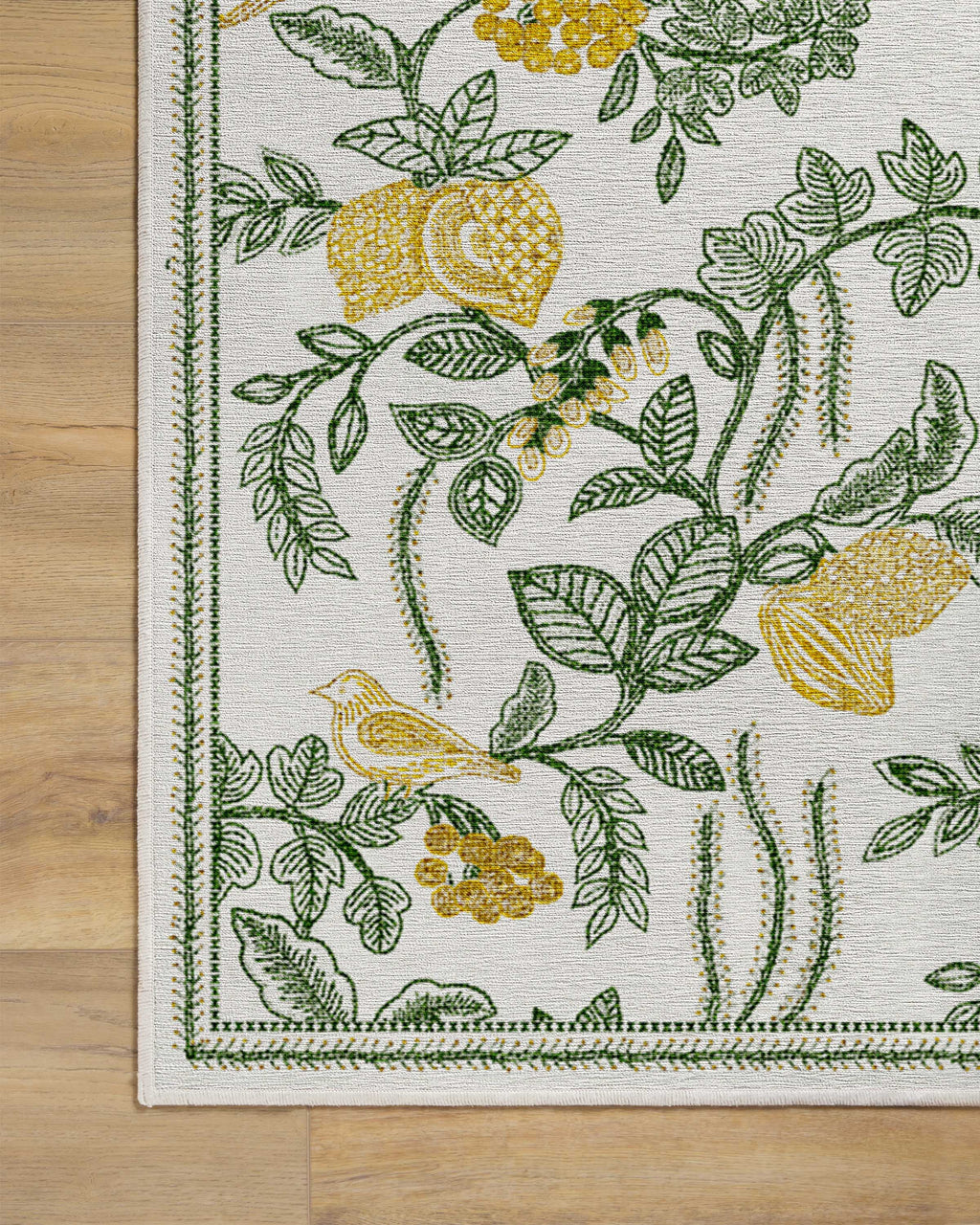 Heidi Green & Lemon Flatwoven Rug