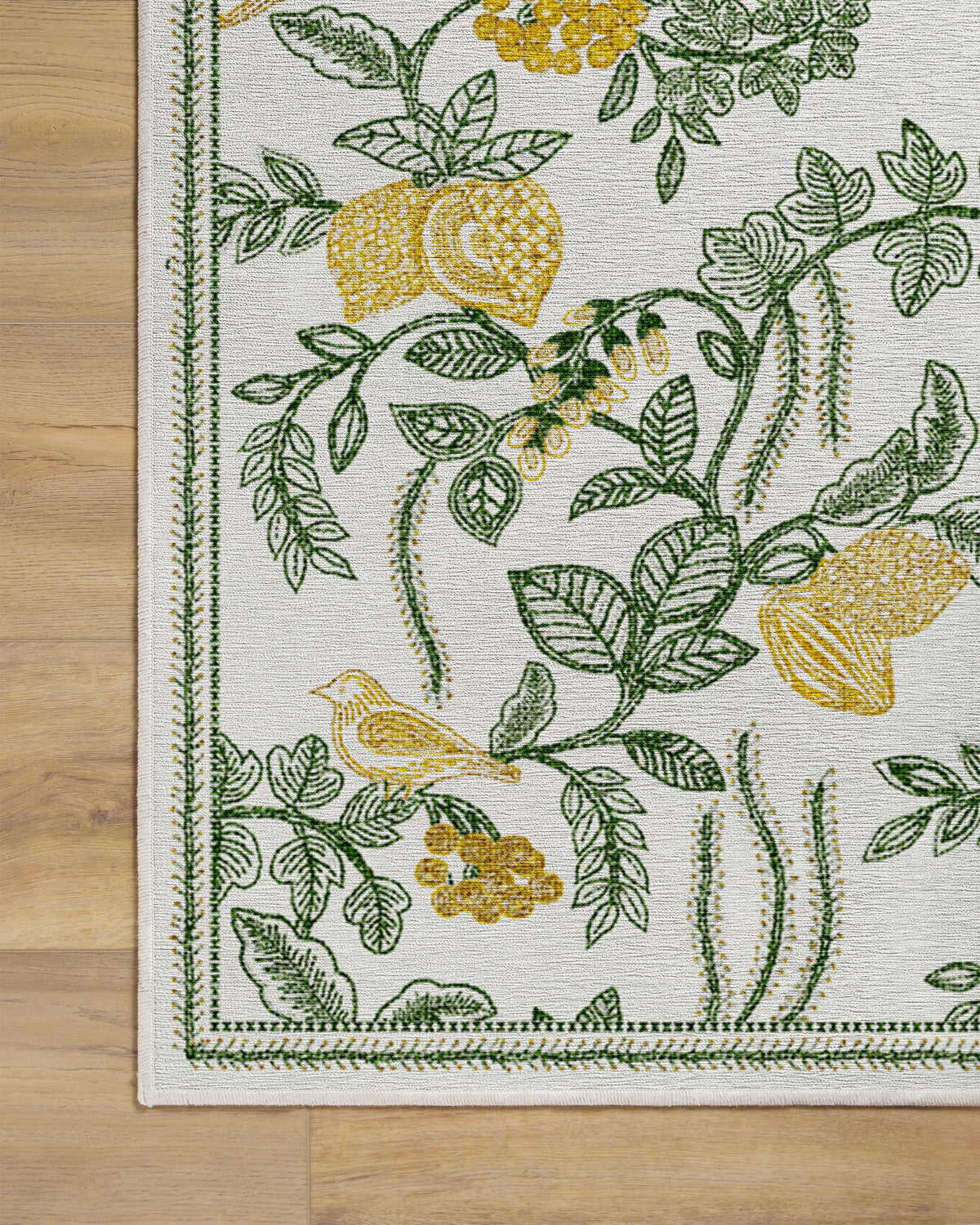 Heidi Green & Lemon Flatwoven Rug