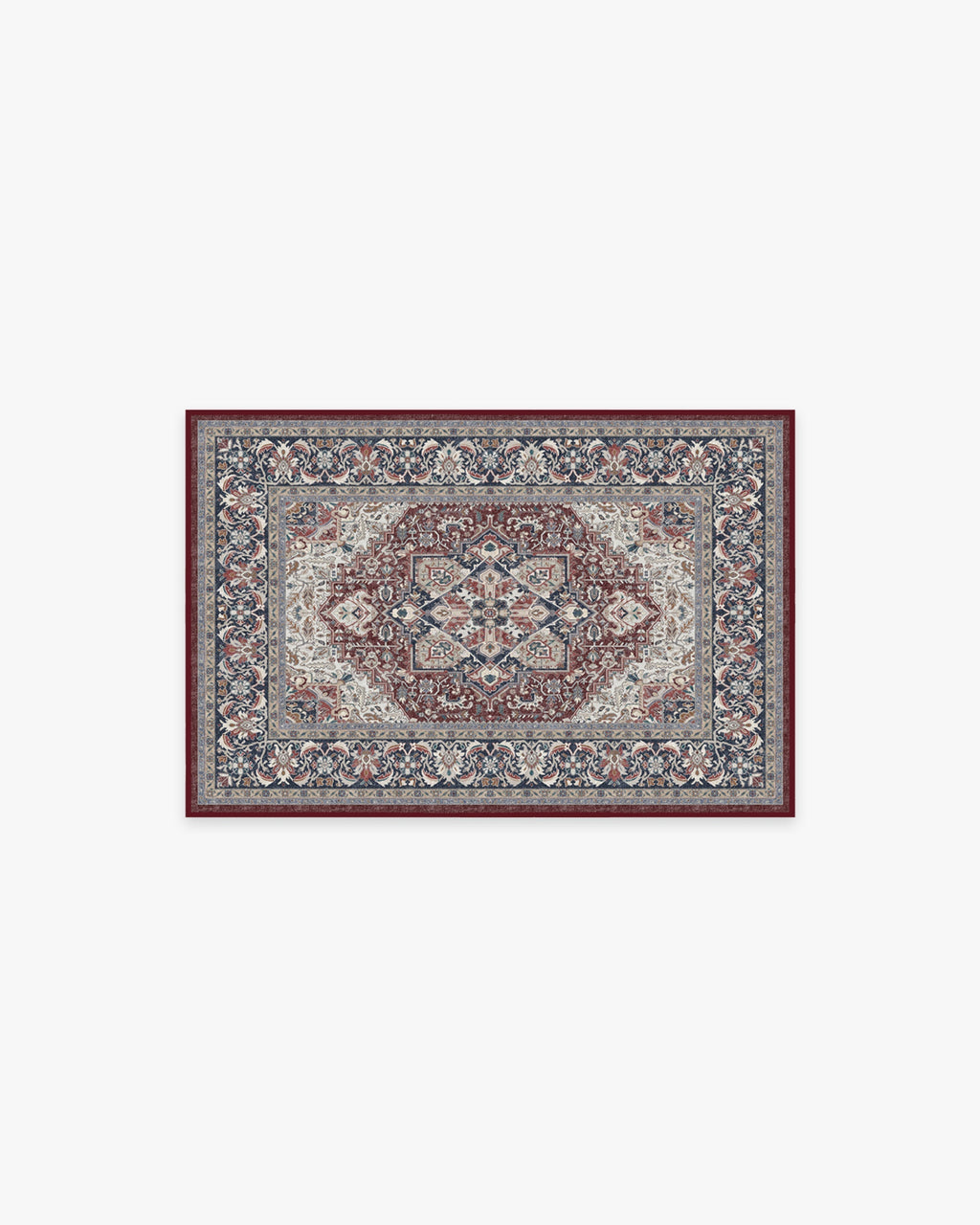 Hendesi Heriz Bordeaux Rug