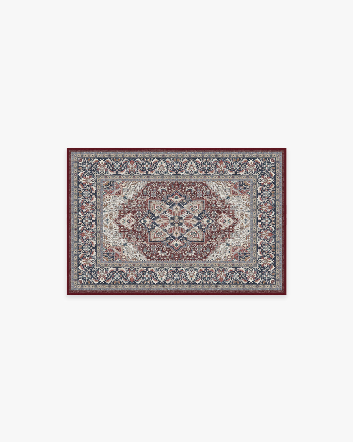 Hendesi Heriz Bordeaux Rug
