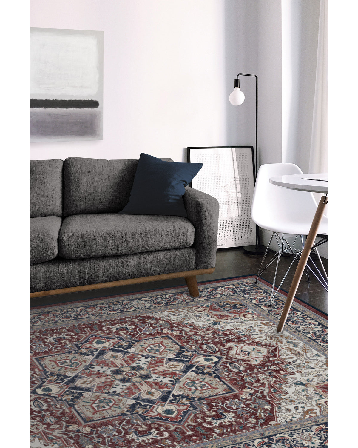 Hendesi Heriz Bordeaux Rug