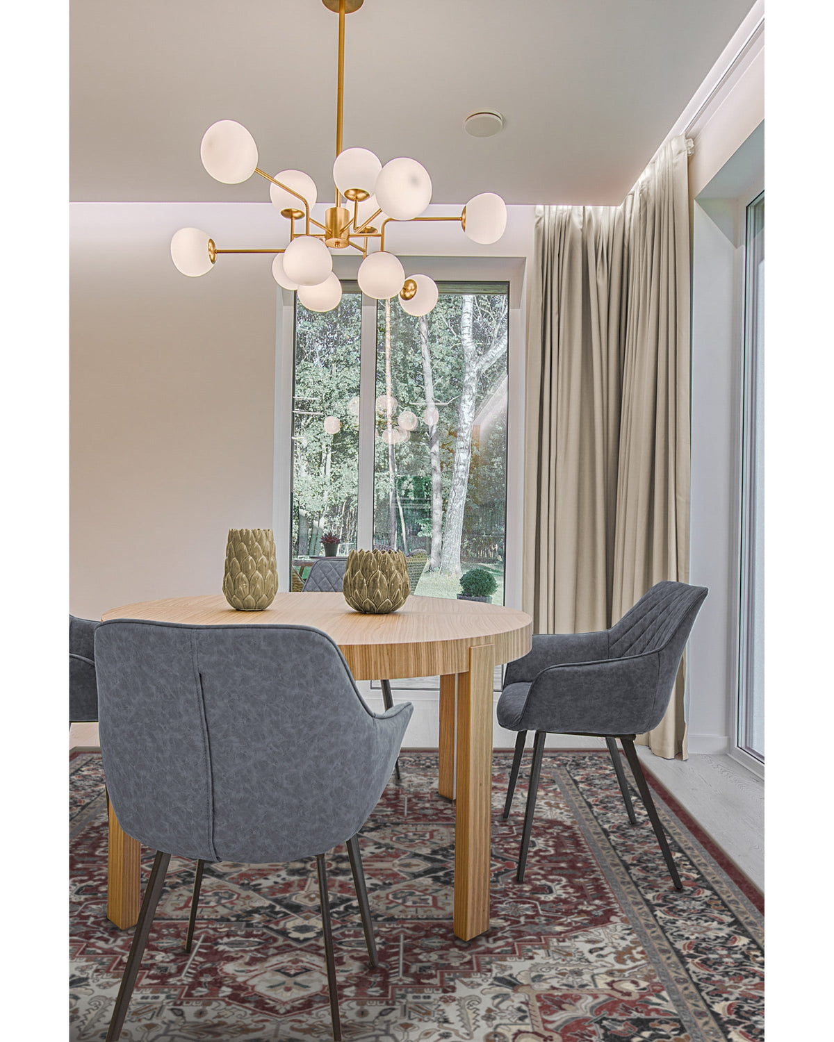 Hendesi Heriz Bordeaux Flatwoven Rug