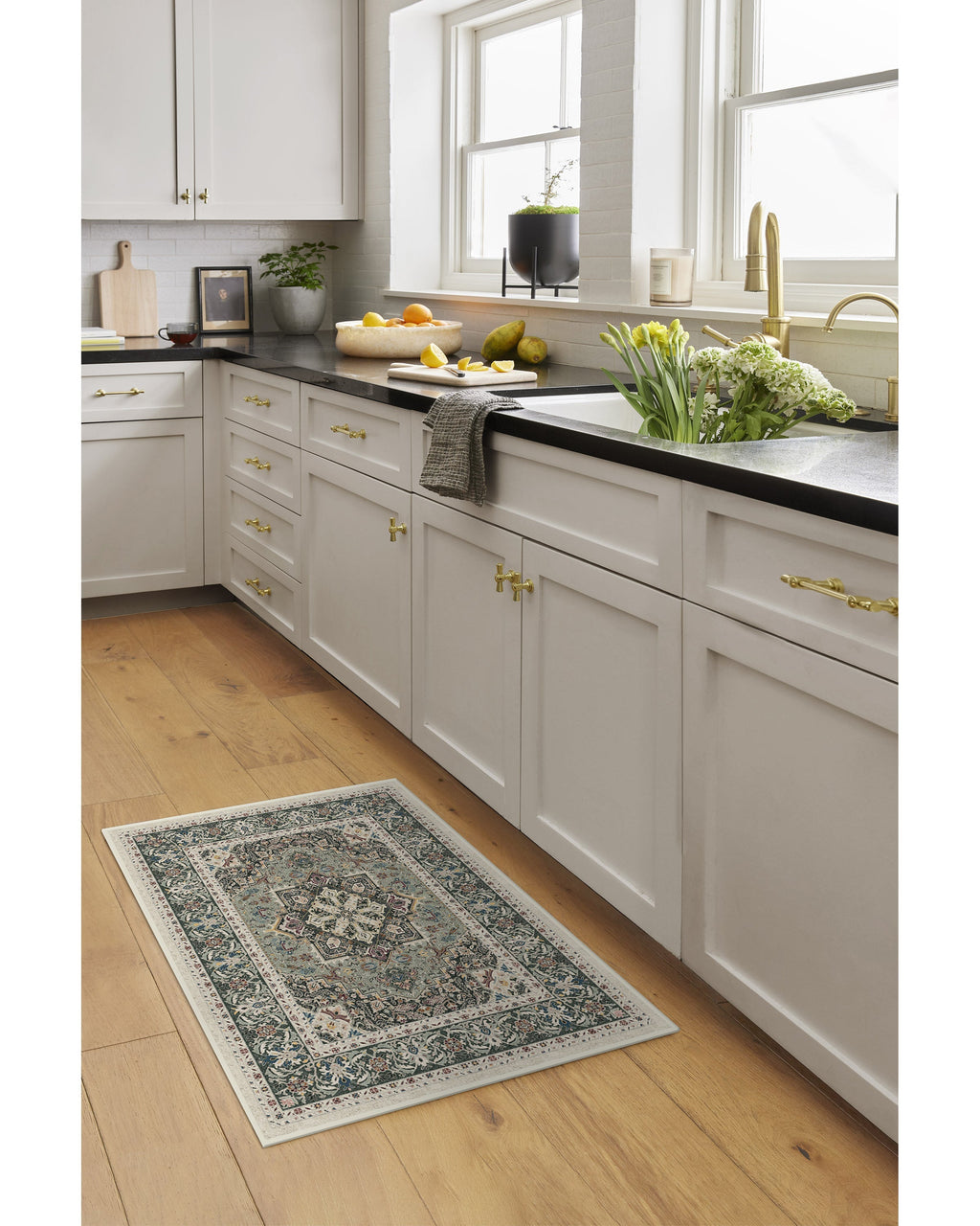 Hendesi Heriz Sage Flatwoven Rug