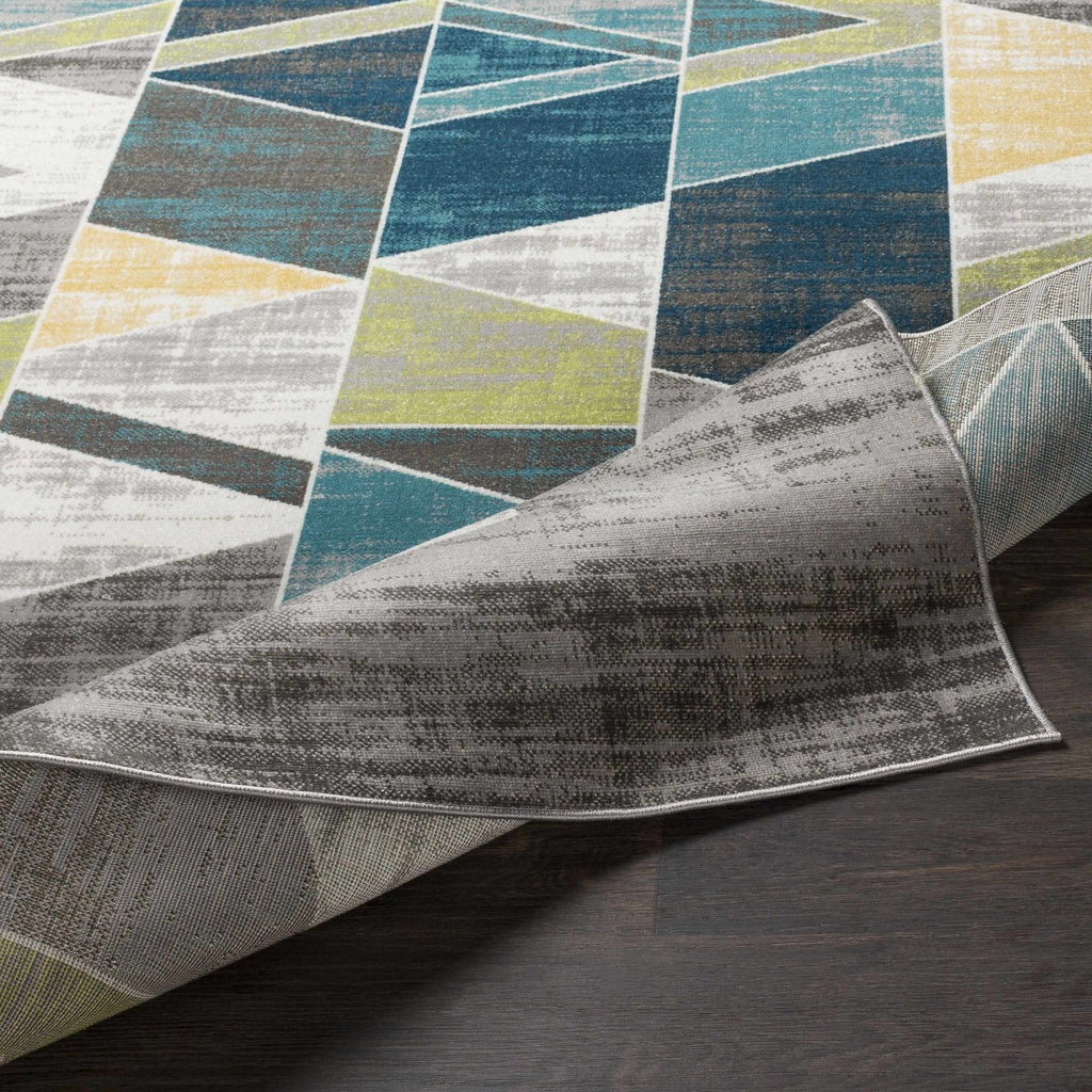 Hessel Green Triangles Area Rug - Clearance