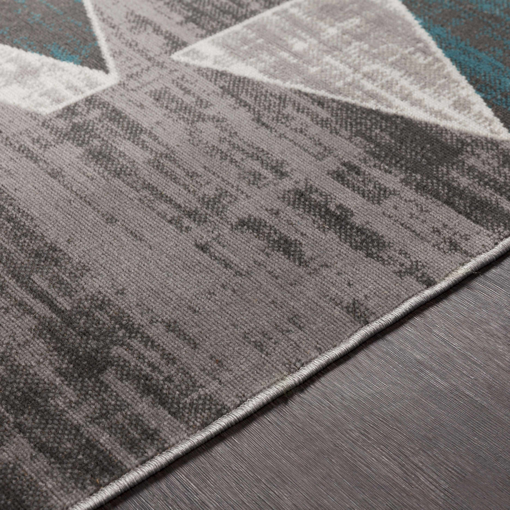 Hessel Green Triangles Area Rug - Clearance