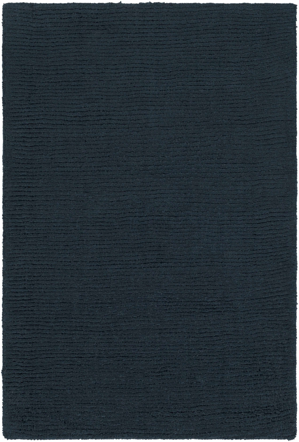 Brockton Solid Dark Blue Wool Rug