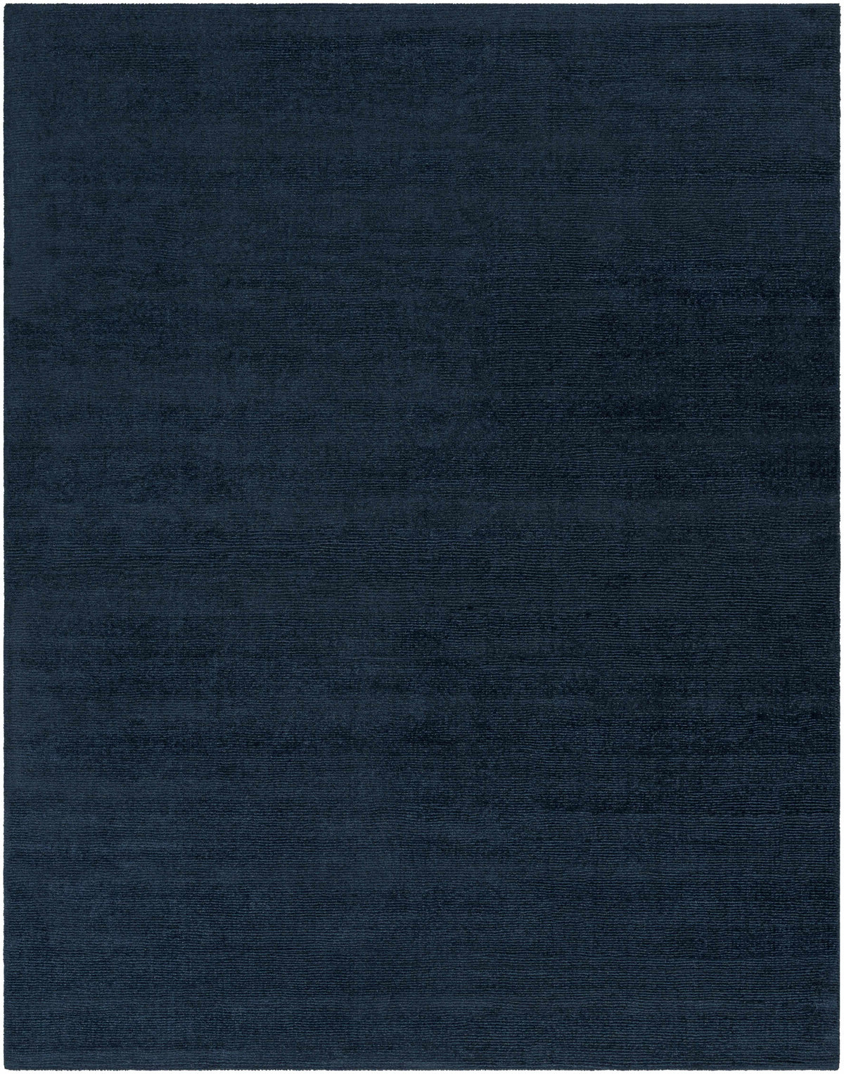 Brockton Solid Dark Blue Wool Rug
