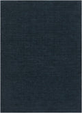 Brockton Solid Dark Blue Wool Rug