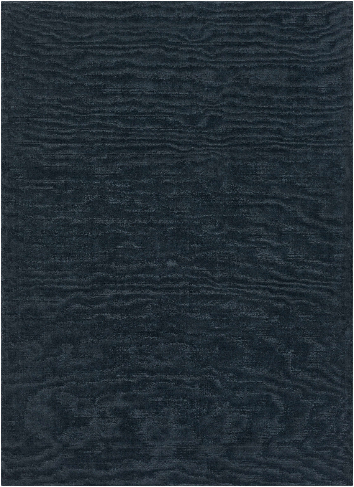Brockton Solid Dark Blue Wool Rug