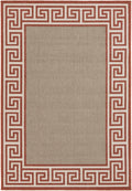 Houtz Red Border Greek Outdoor Rug - Clearance