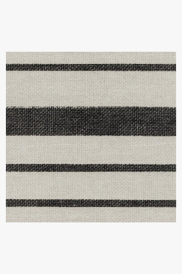 Hudson Stripe Black Flatwoven Rug