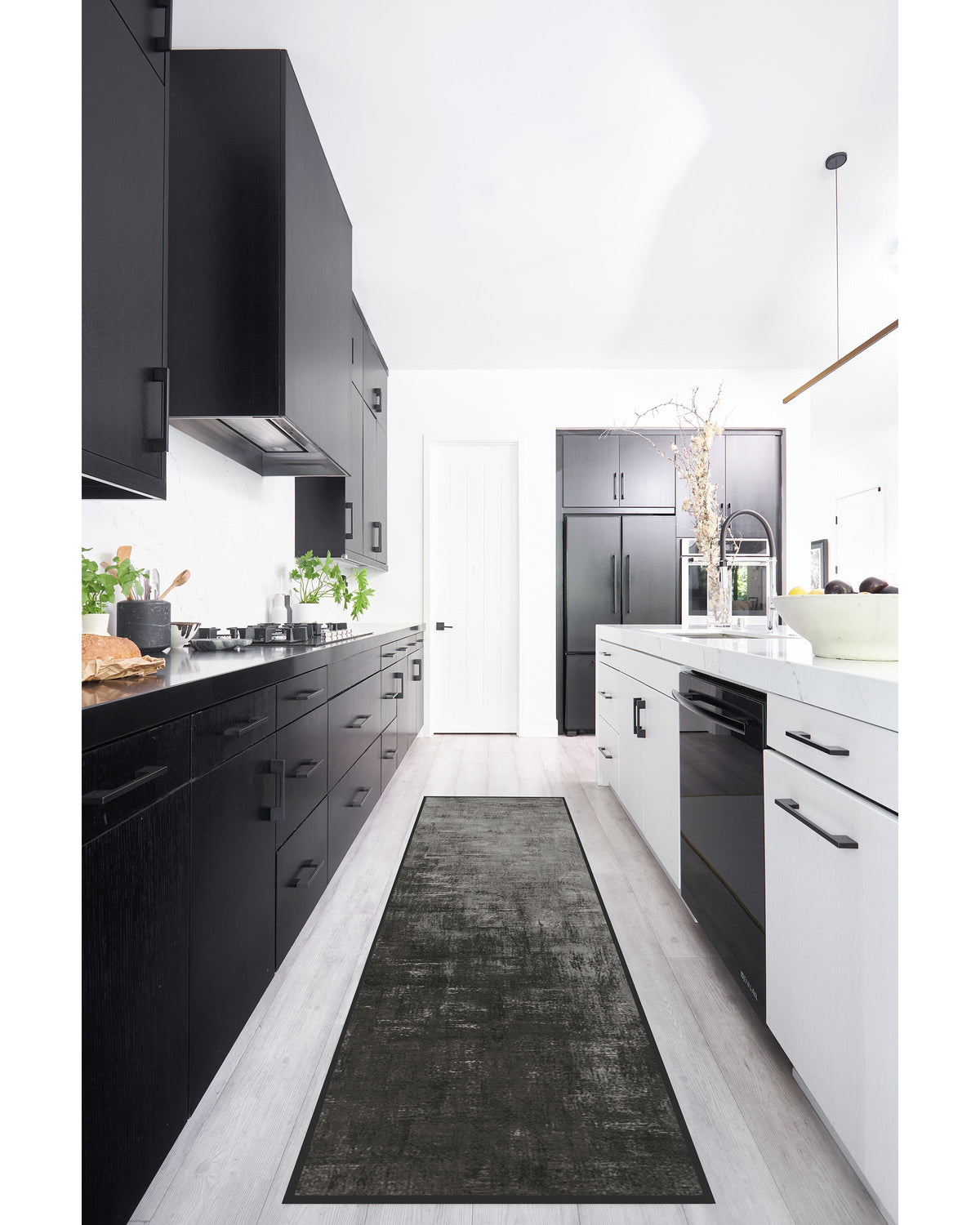 Impasto Greyscale Rug