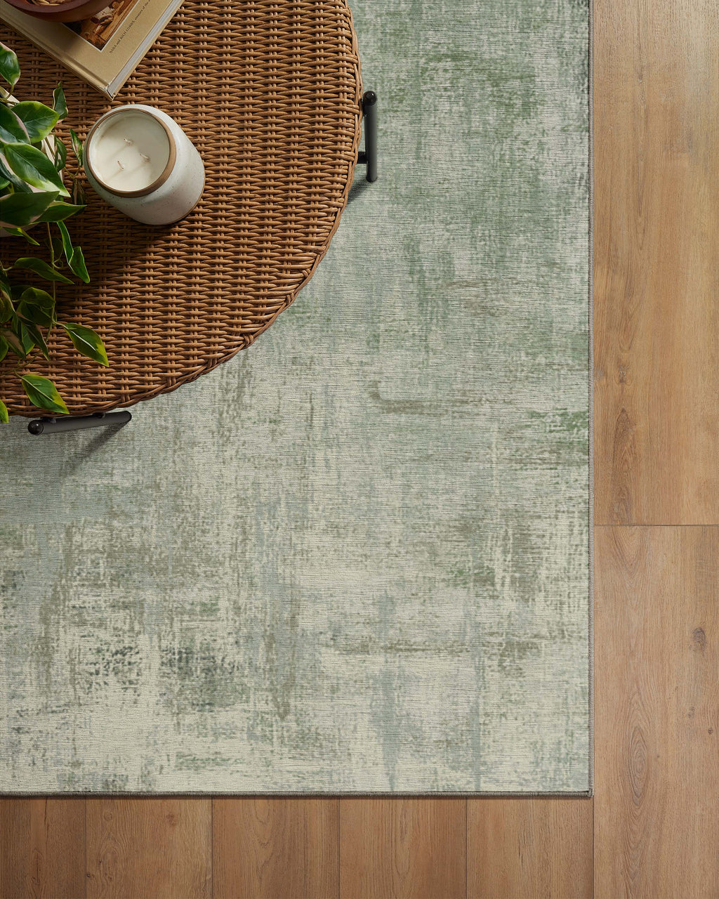 Impasto Sage Green Flatwoven Rug