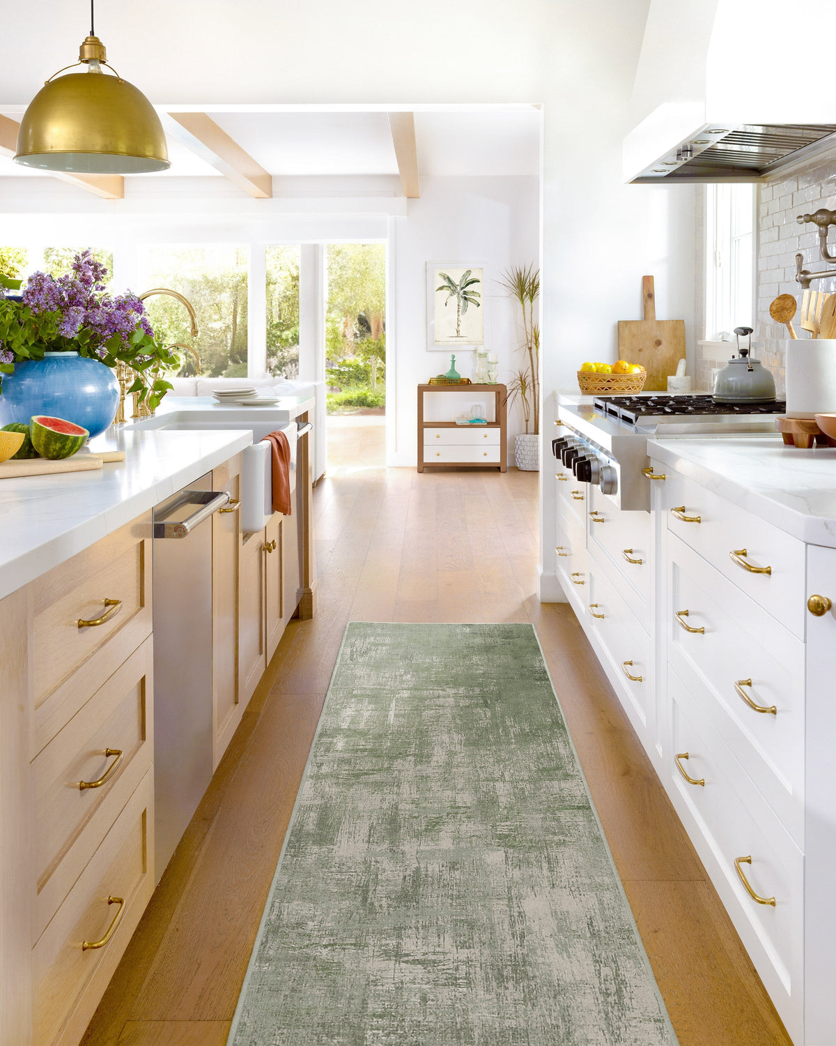 Impasto Sage Green Flatwoven Rug