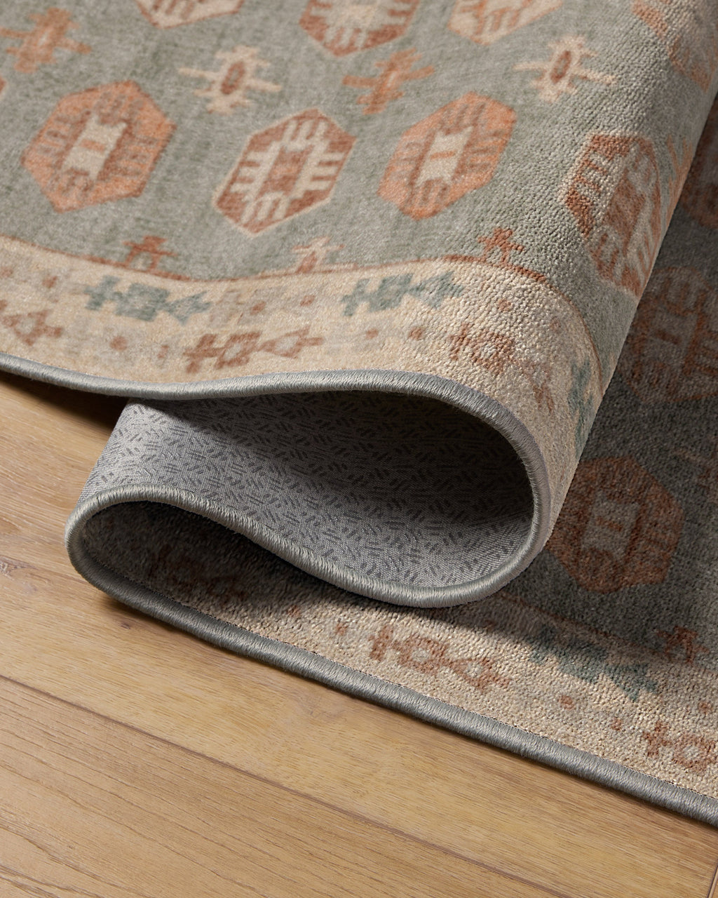 Indira Sage & Terracotta Rug
