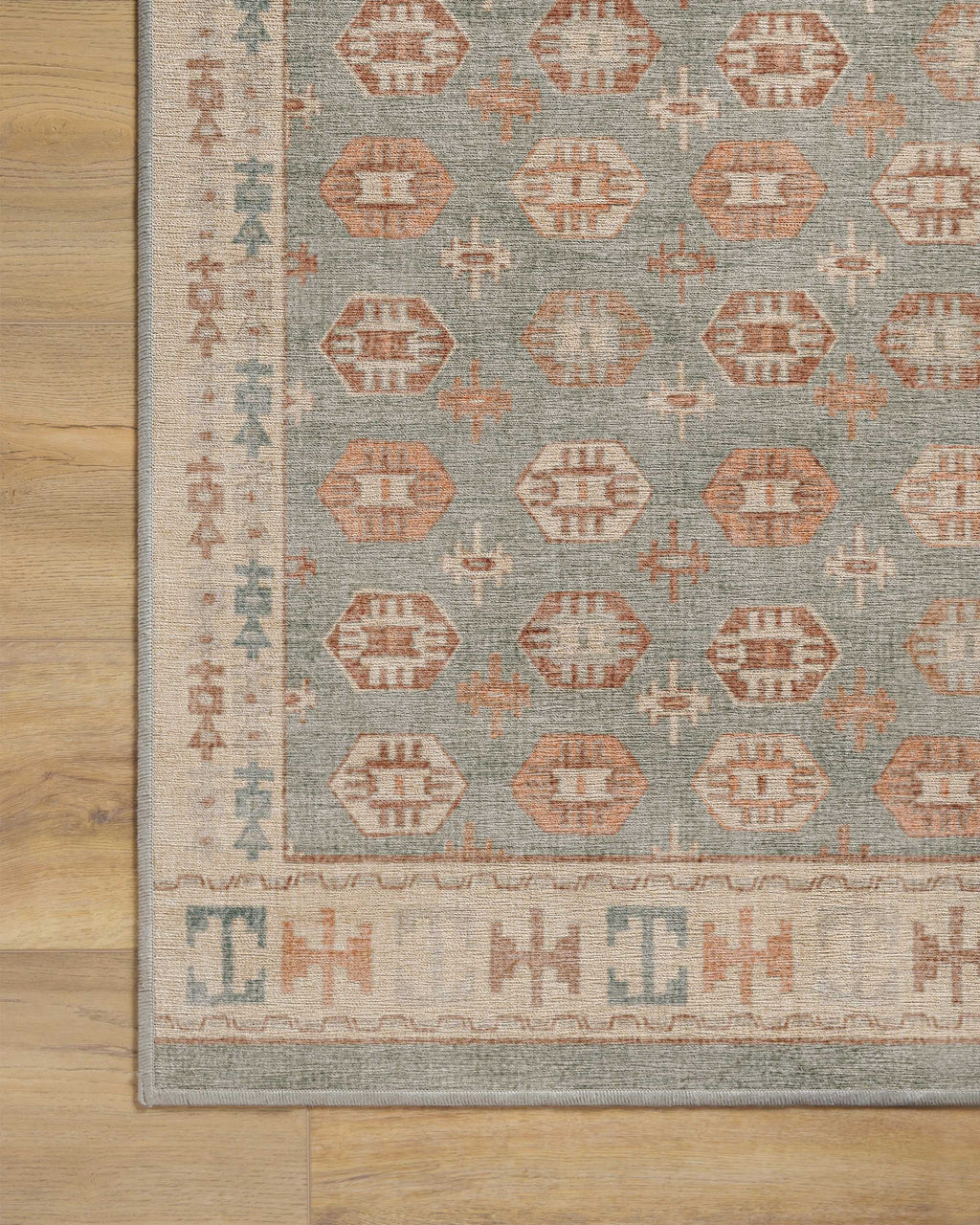 Indira Sage & Terracotta Flatwoven Rug